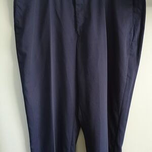 Classic Blue Dress Pants with Straight-Leg Cut